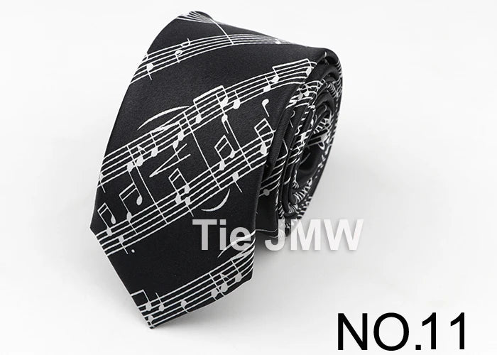 Music Lover's Tie - Piano & Guitar Printed Necktie, Ideal Gift