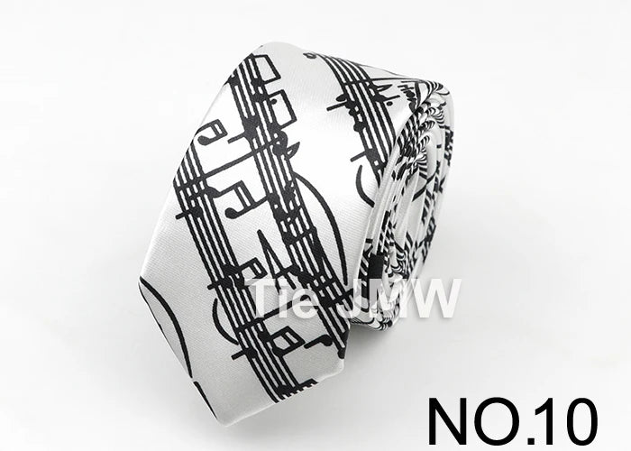 Music Lover's Tie - Piano & Guitar Printed Necktie, Ideal Gift