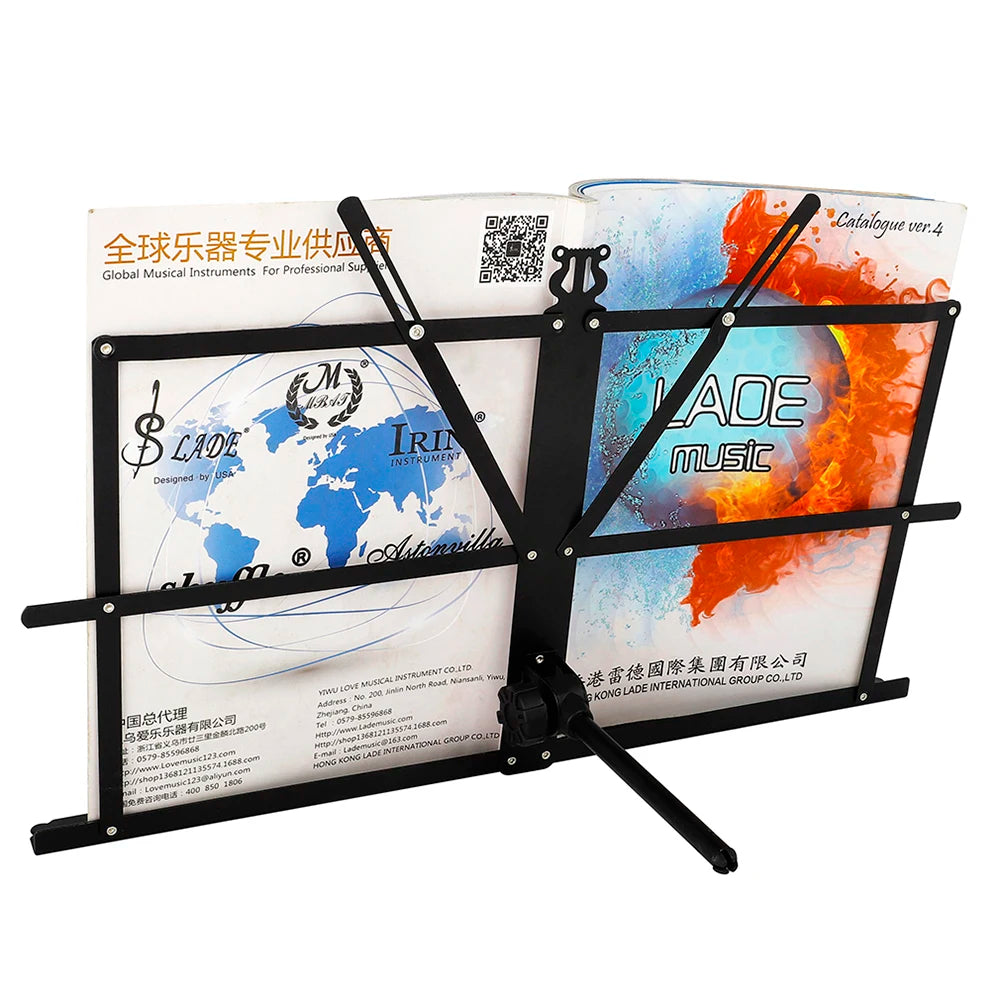 Adjustable Portable Stainless Foldable Music Sheet Tripod Stan