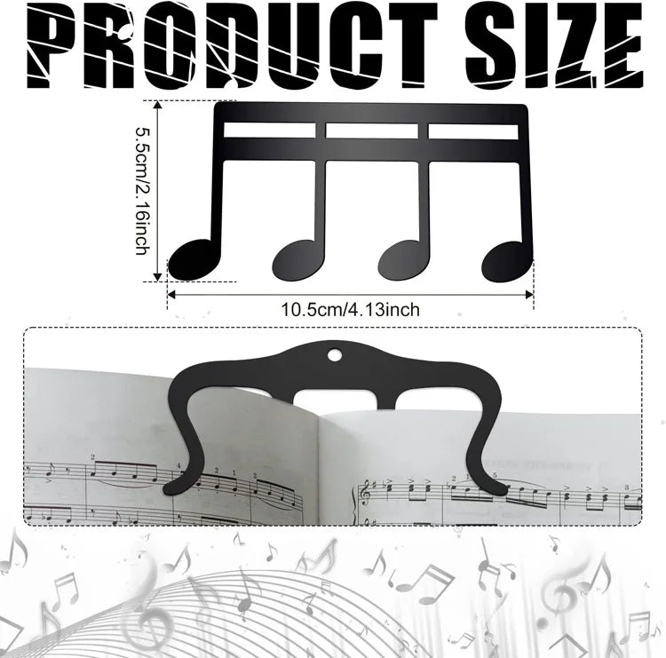 Metal Music Book Clips Sheet Music Holder Chips for Sheet Stands Cute Cat Shaped Metal Music Bookmark for Piano Book Keyboard
