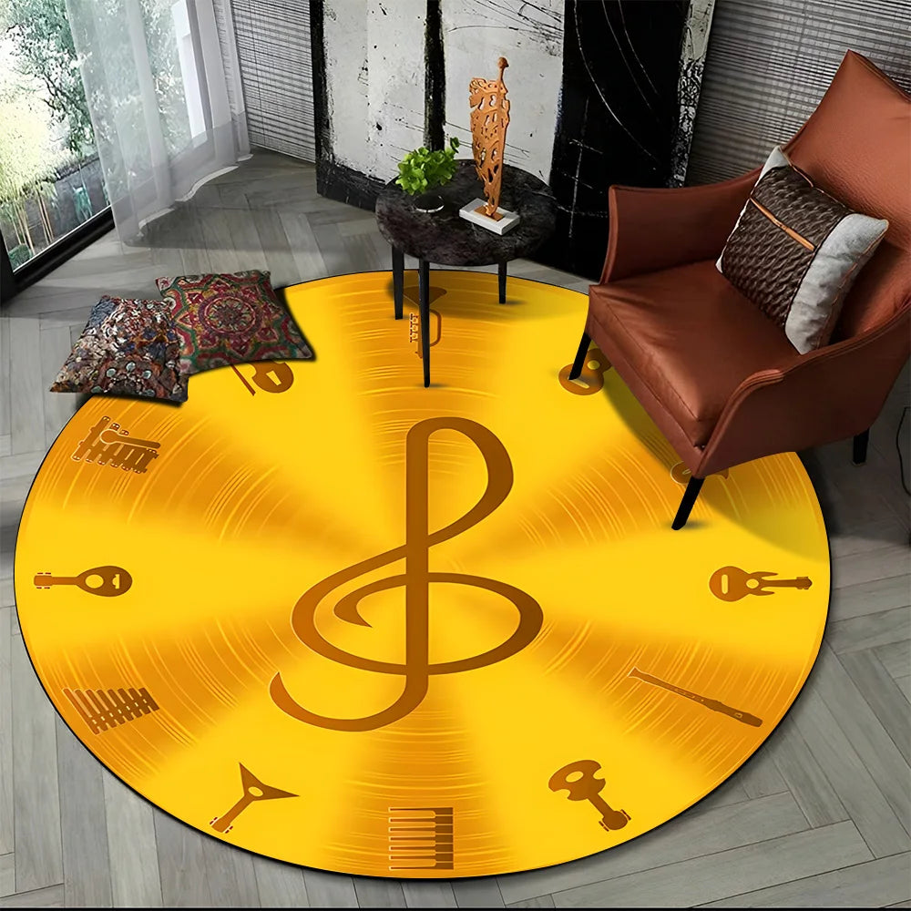 Round Carpet Rug for Living Room Bedroom Sofa Foot Pad Decor Non-slip Floor Mat Gift