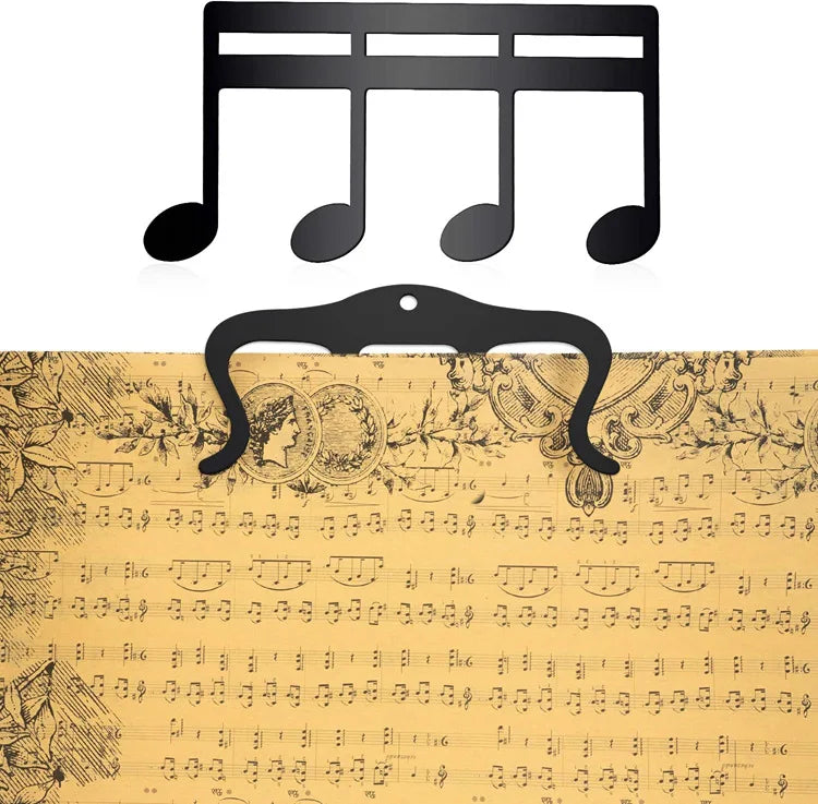 Metal Music Book Clips Sheet Music Holder Chips for Sheet Stands Cute Cat Shaped Metal Music Bookmark for Piano Book Keyboard