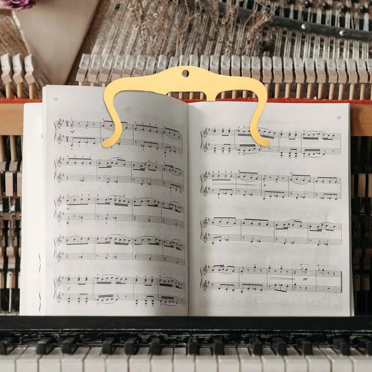 Metal Music Book Clips Sheet Music Holder Chips for Sheet Stands Cute Cat Shaped Metal Music Bookmark for Piano Book Keyboard