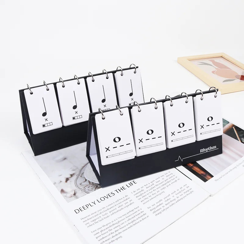 Rhythm Practice Card Visual Music Flash Card Note Training Card Music Teaching Props For Musical Instrument Piano Drum Guitar