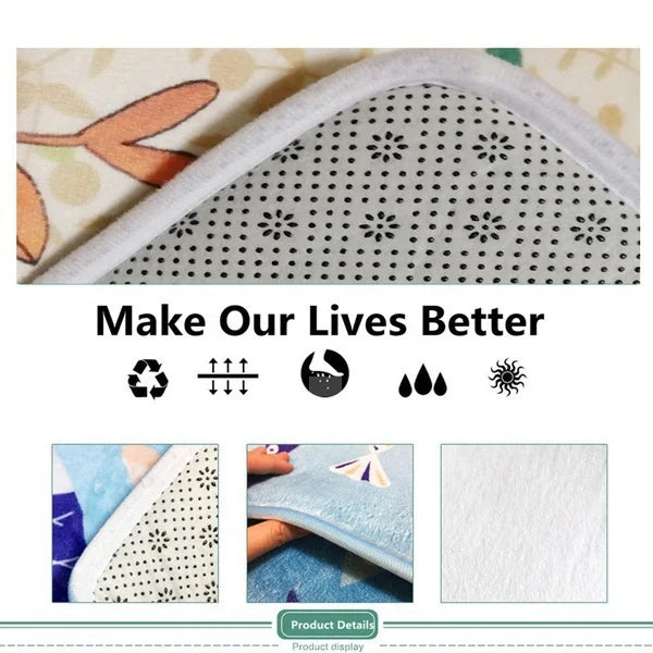 Round Carpet Rug for Living Room Bedroom Sofa Foot Pad Decor Non-slip Floor Mat Gift