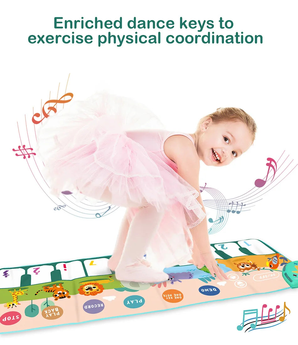 Educational Musical Piano Floor Mat for Kids Toddlers