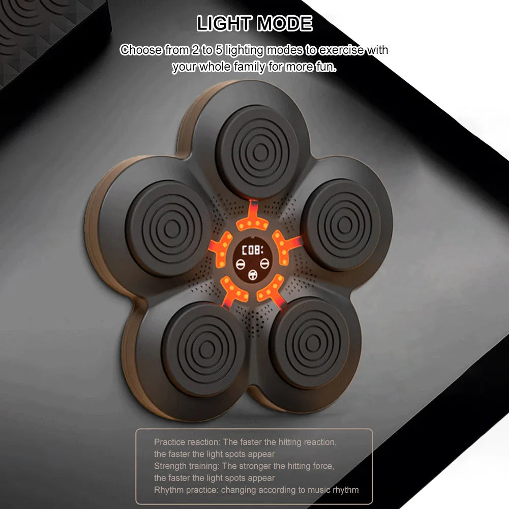 Smart Music Boxing Training Machine β Bluetooth-Compatible with Multi-Light Modes for Agility & Reaction 2-5 Light Mode