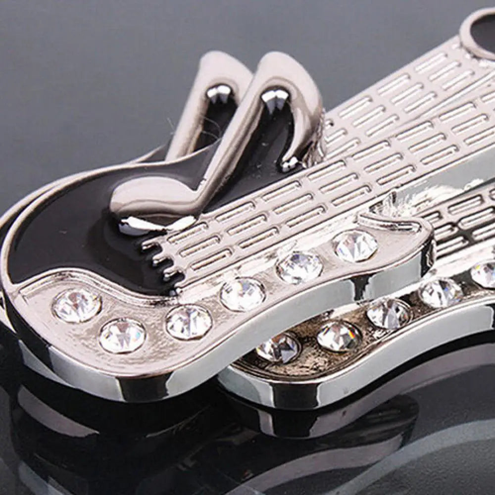 Vintage Guitar Pendant Keychain: Mini Music Instrument Keychain Gift