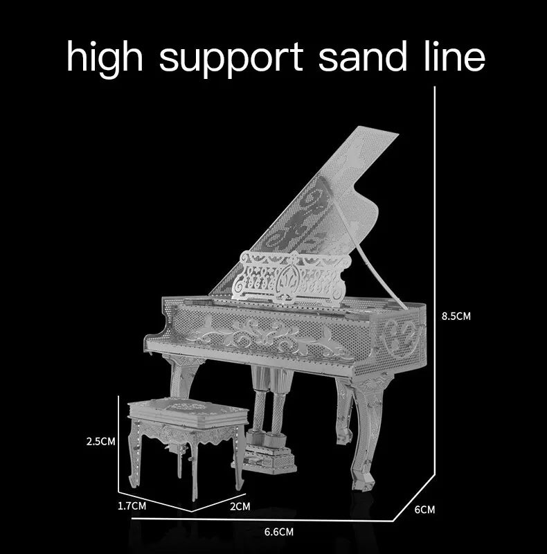 3D Metal Puzzle Piano - Model Building Kit Adult Toys Birthday Gift