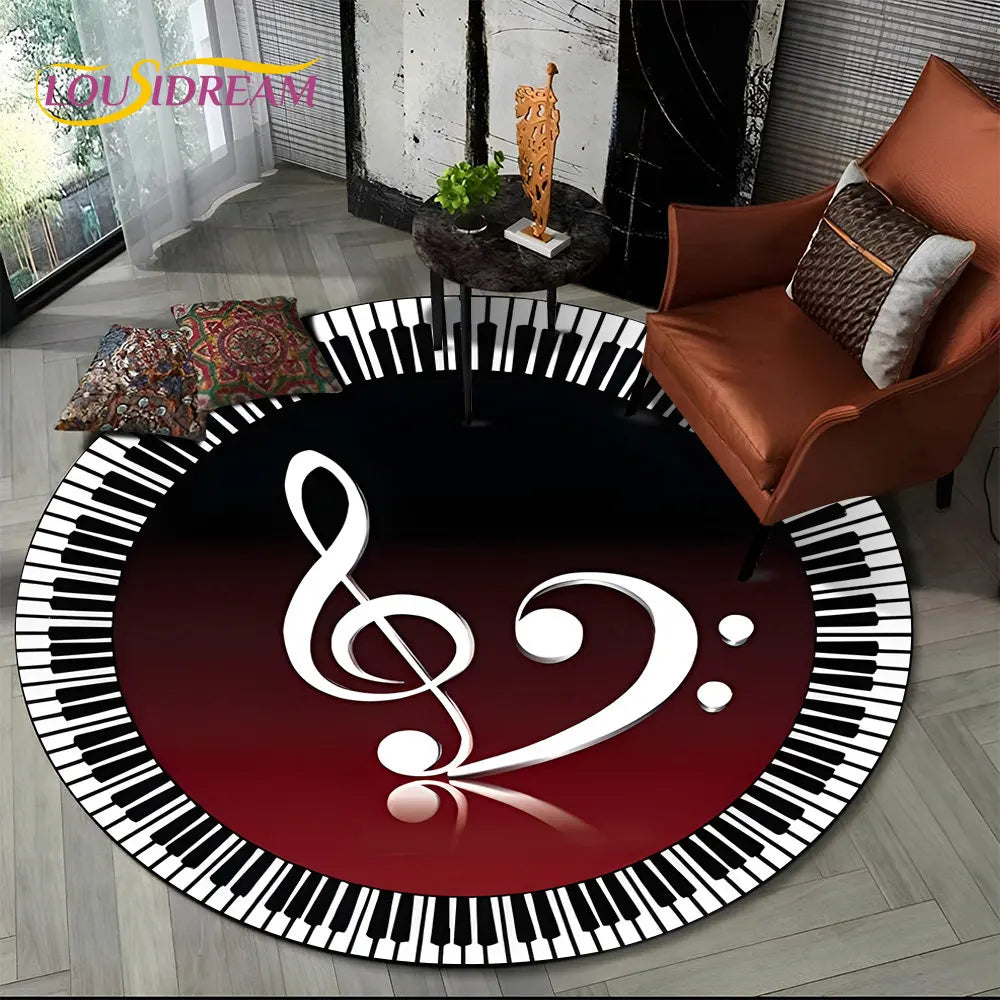 Round Carpet Rug for Living Room Bedroom Sofa Foot Pad Decor Non-slip Floor Mat Gift