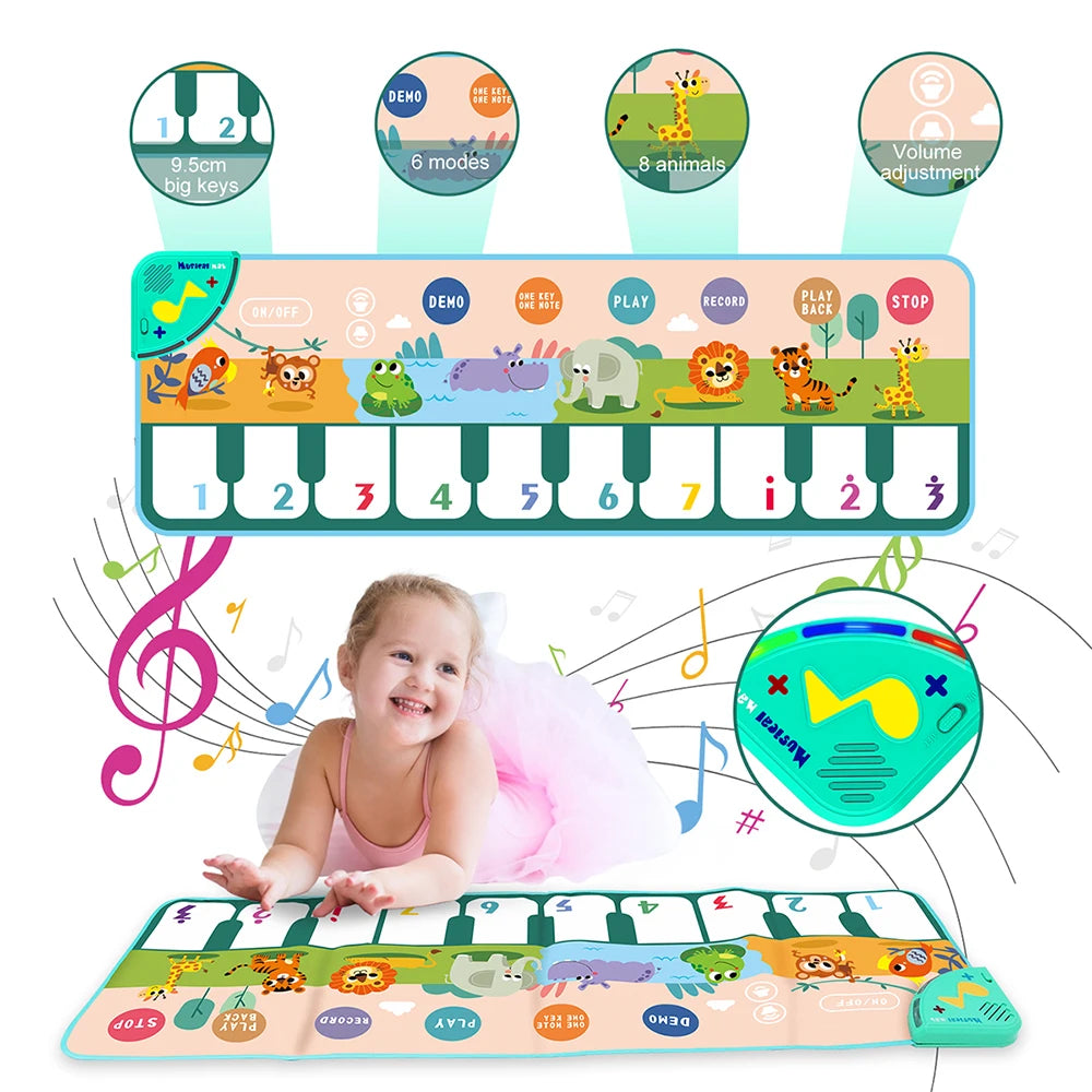 Educational Musical Piano Floor Mat for Kids Toddlers