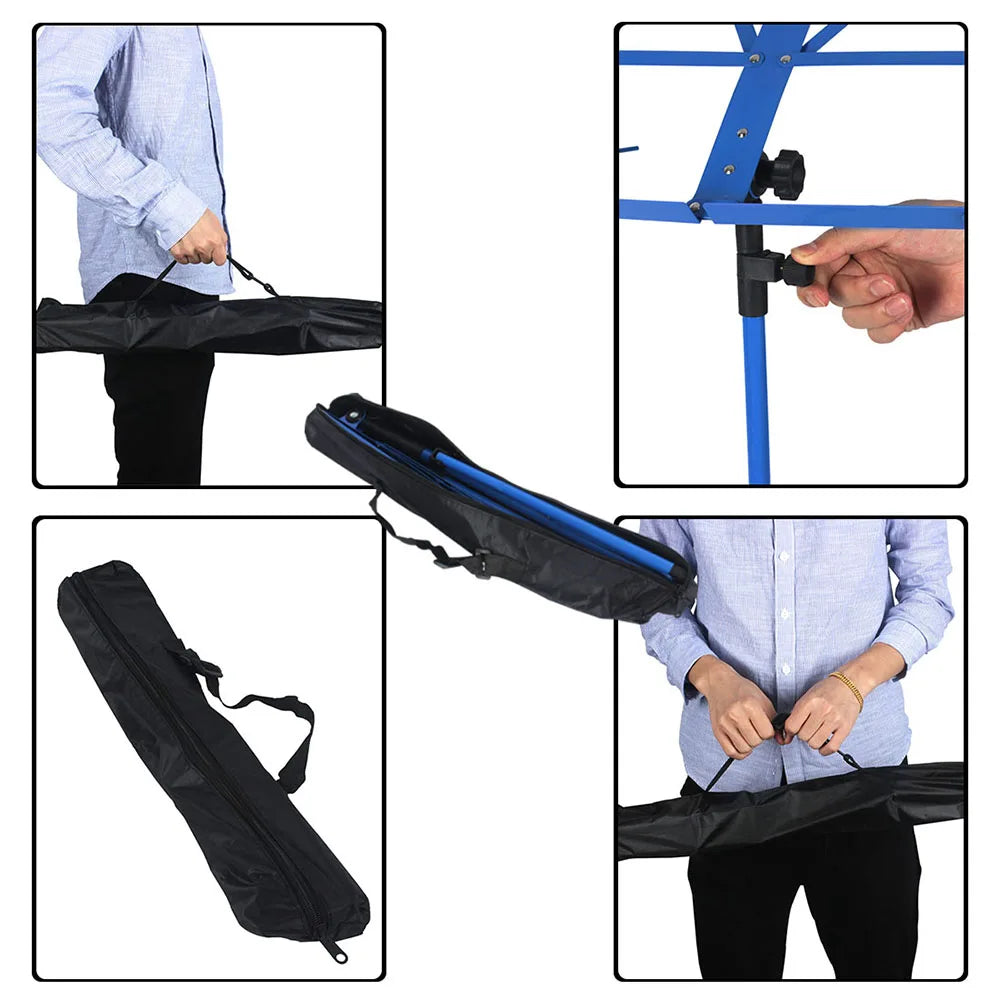 Adjustable Portable Stainless Foldable Music Sheet Tripod Stan