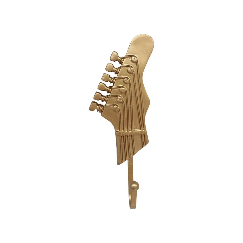 Vintage Music Hooks – 3-Piece Guitar Head Wall Hanger Set for Hats, Clothes & Home Décor