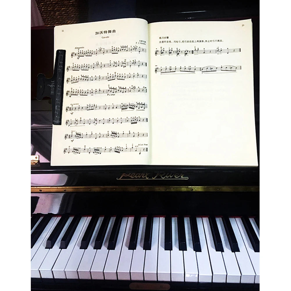 Music Book Clip for Sheet Music – Sturdy & Portable Music Page Holder Clip for Piano, Guitar, Violin & More Instruments.