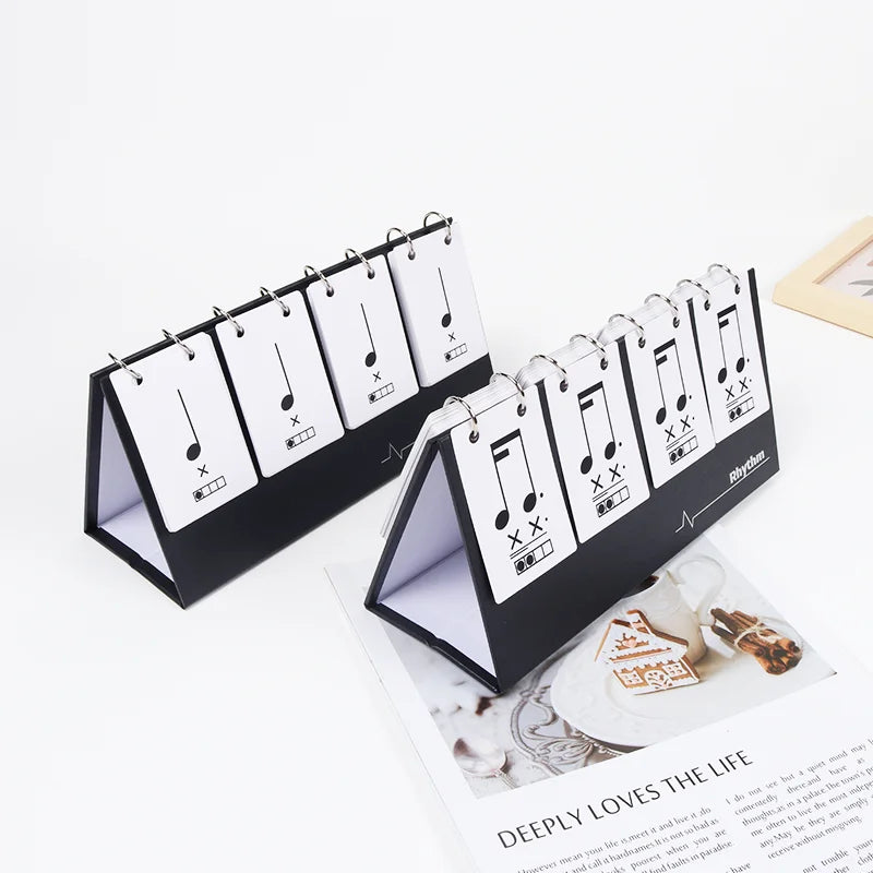 Rhythm Practice Card Visual Music Flash Card Note Training Card Music Teaching Props For Musical Instrument Piano Drum Guitar