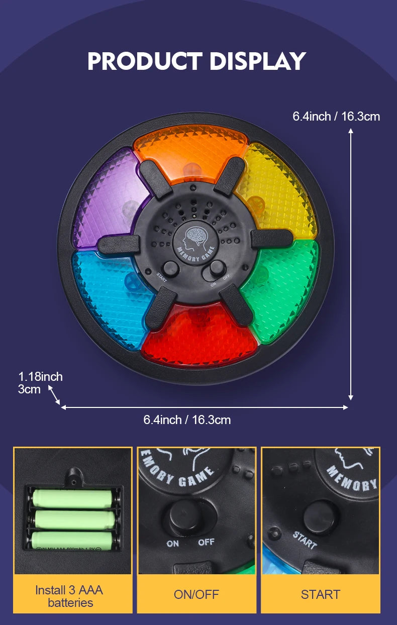 Creative and Interactive Electronic Memory Game Toy with Light and Sound Puzzle